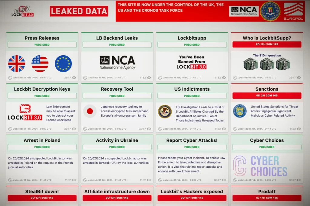 LockBit seized by Europol, NCA and FBI